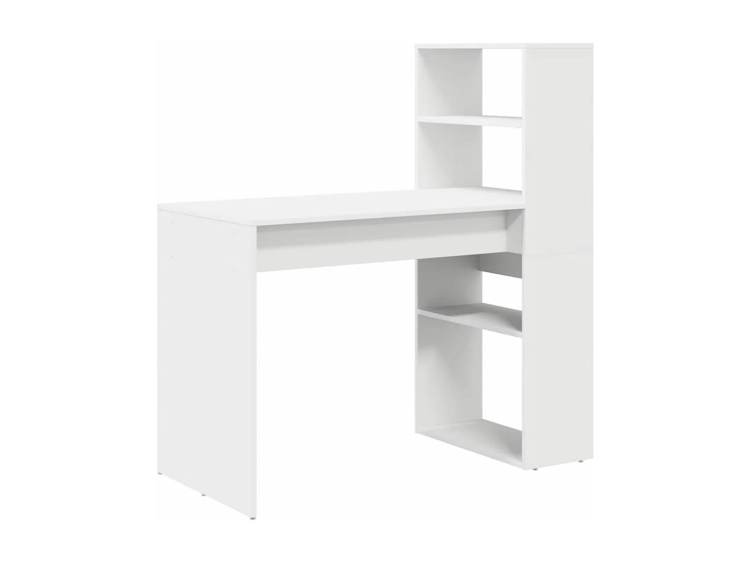 Bureau avec étagère Blanc 113 x 54 x 120 cm Bois d'ingénierie