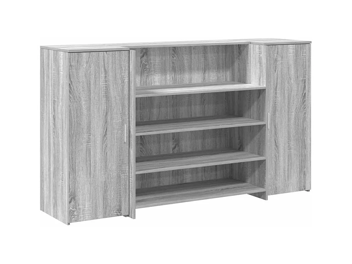 Bureau de réception sonoma gris 180x50x103,5 cm bois ingénierie