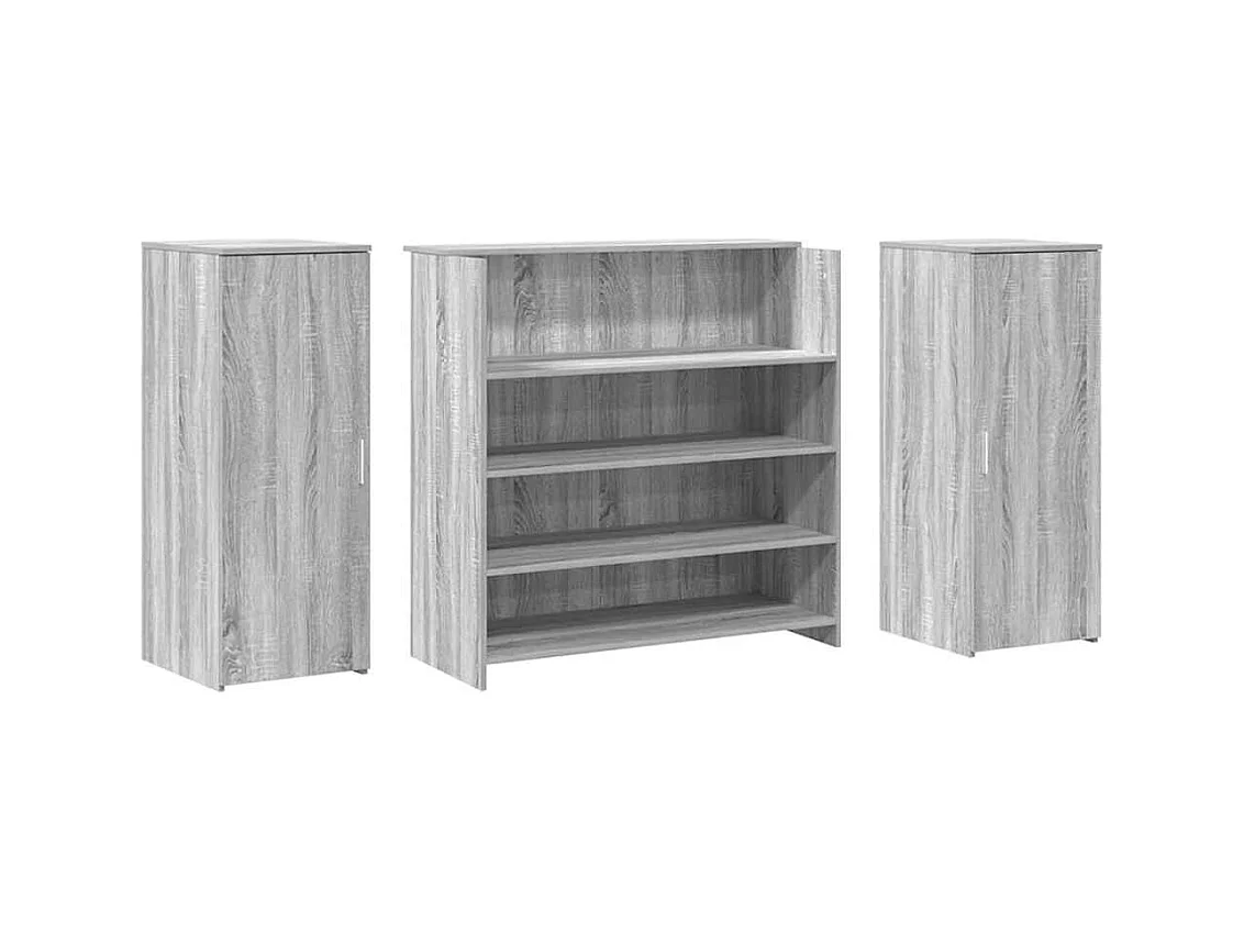 Bureau de réception sonoma gris 180x50x103,5 cm bois ingénierie