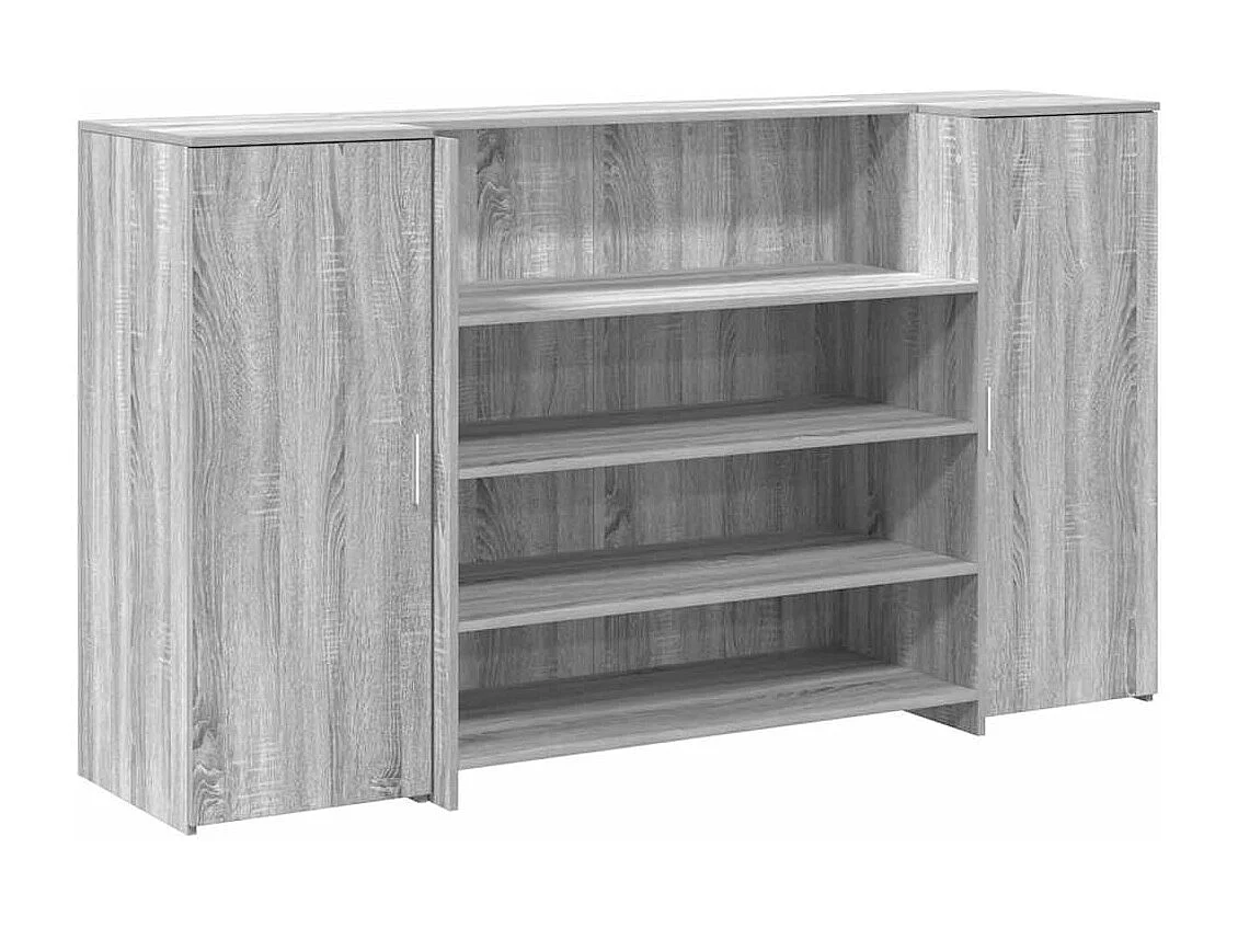 Bureau de réception sonoma gris 180x50x103,5 cm bois ingénierie