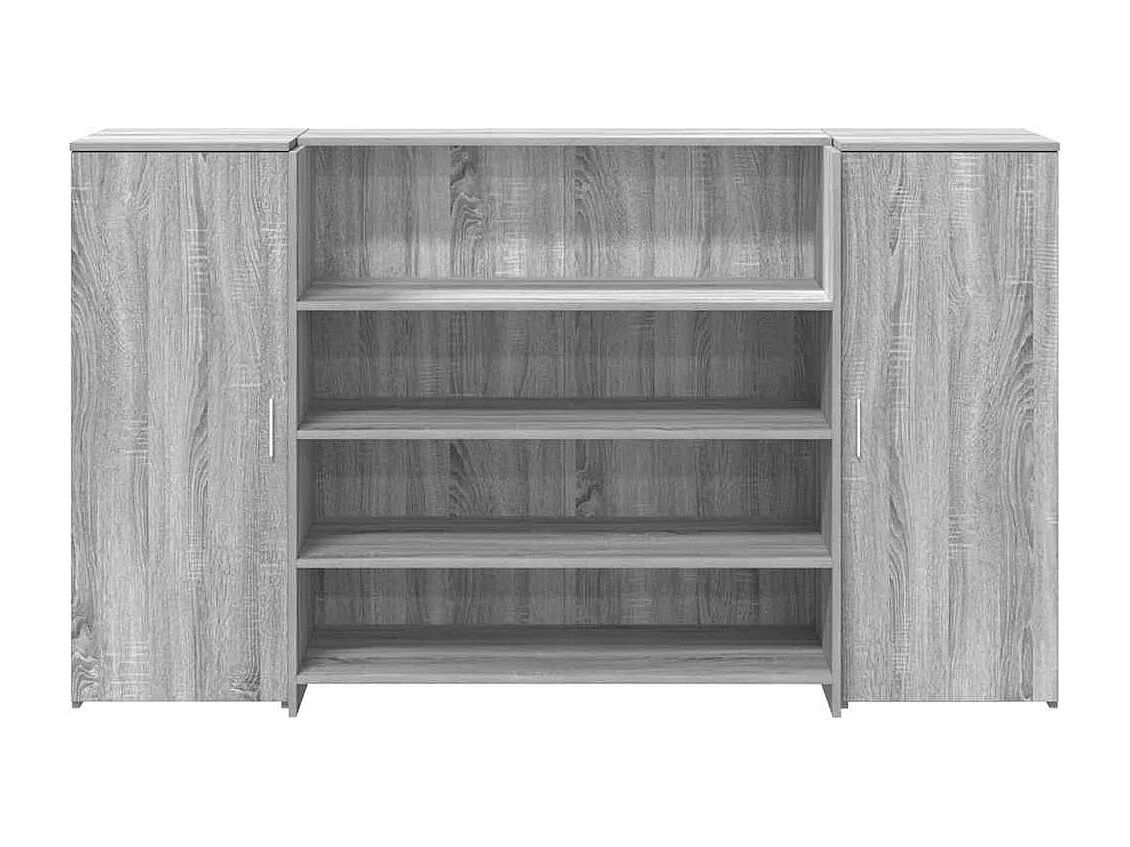 Bureau de réception sonoma gris 180x50x103,5 cm bois ingénierie