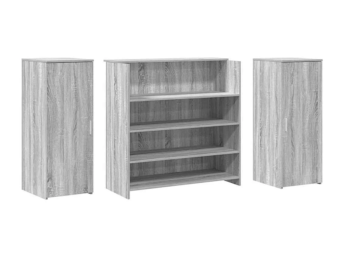 Bureau de réception sonoma gris 180x50x103,5 cm bois ingénierie