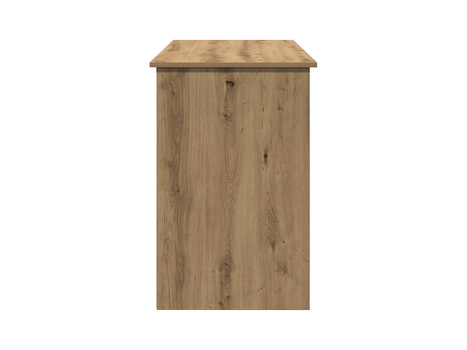 Bureau chêne artisanal 102x50x75 cm bois d'ingénierie