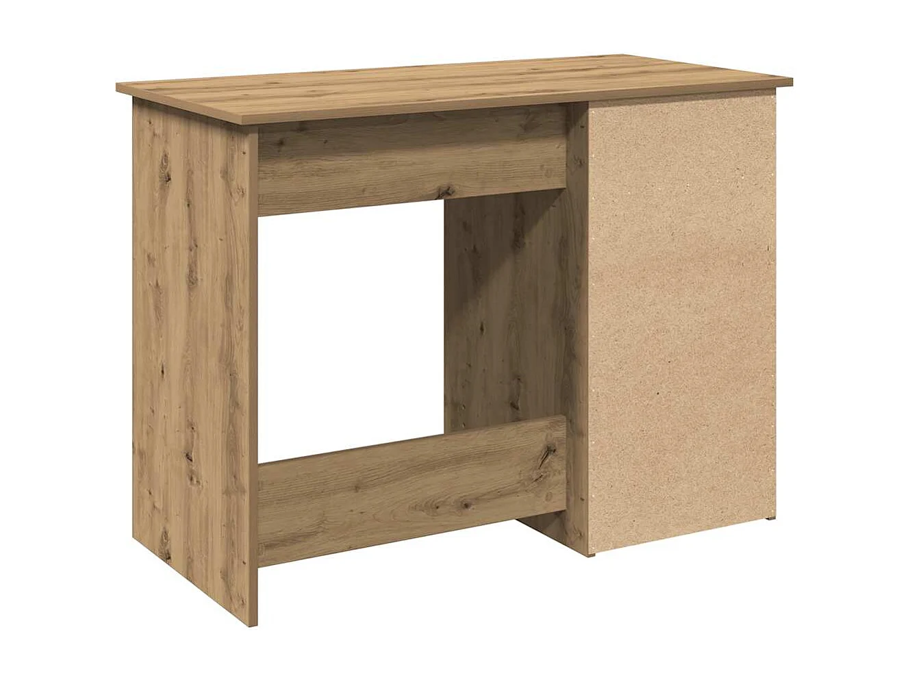 Bureau chêne artisanal 102x50x75 cm bois d'ingénierie