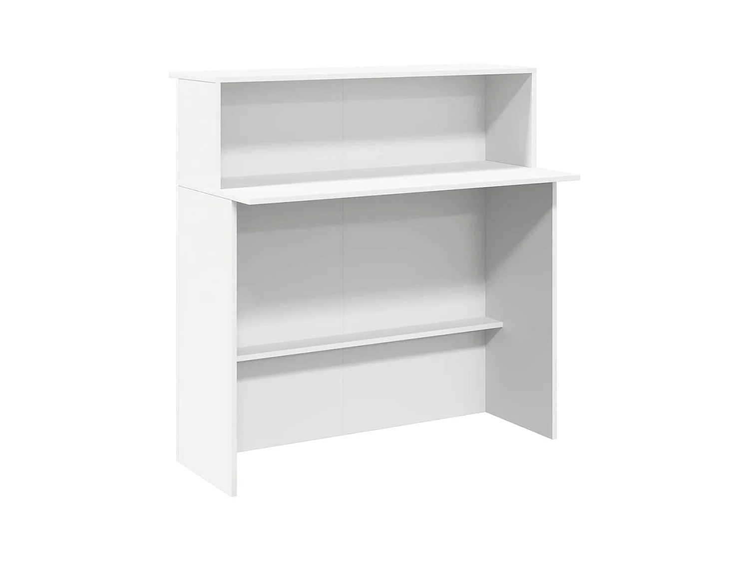 Bureau de réception blanc 100x50x103,5 cm bois d'ingénierie