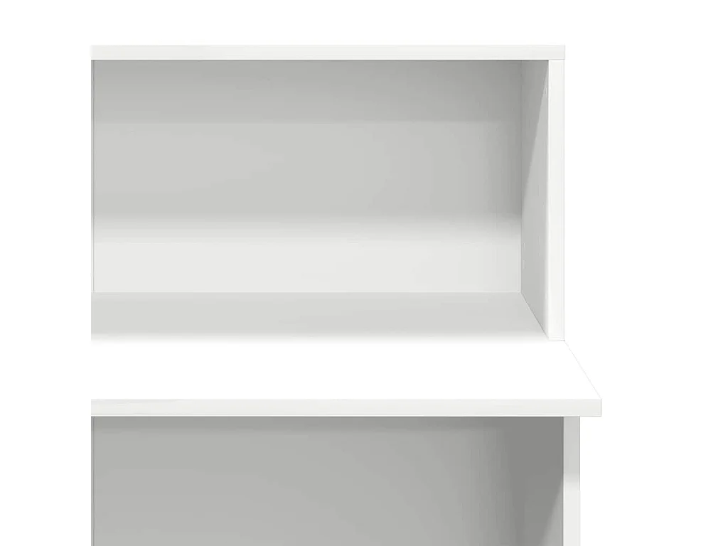 Bureau de réception blanc 100x50x103,5 cm bois d'ingénierie