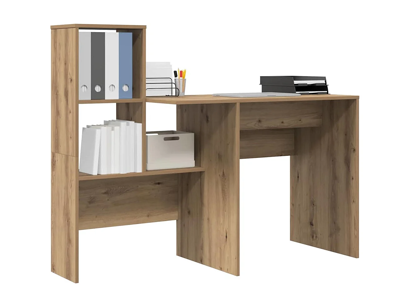 Bureau chêne artisanal 131,5 x 50 x 106,5 cm Bois d'ingénierie