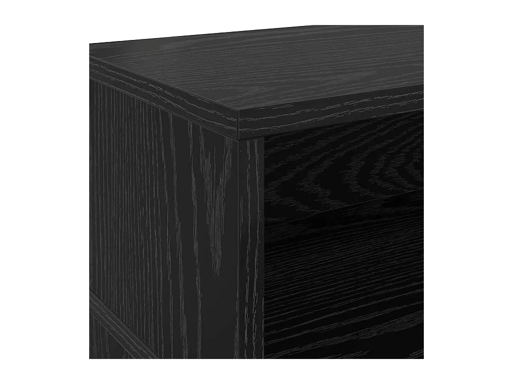 Bureau avec porte Chêne noir 200 x 55 x 91 cm Bois d'ingénierie