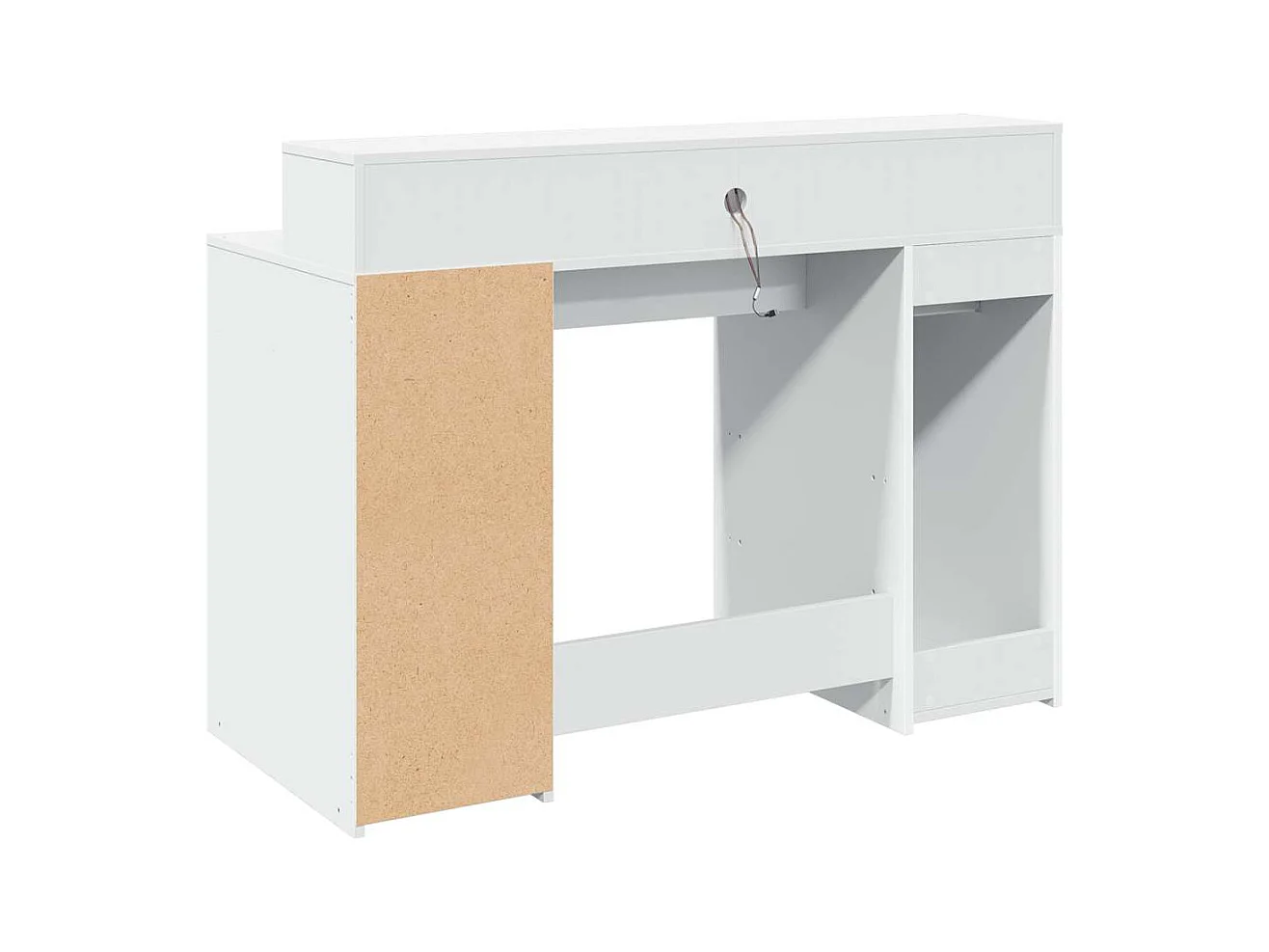 Bureau avec lumières LED blanc 120x55x91 cm bois d'ingénierie