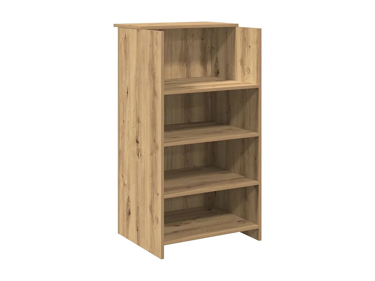 Bureau réception chêne artisanal 135x50x103,5cm bois ingénierie