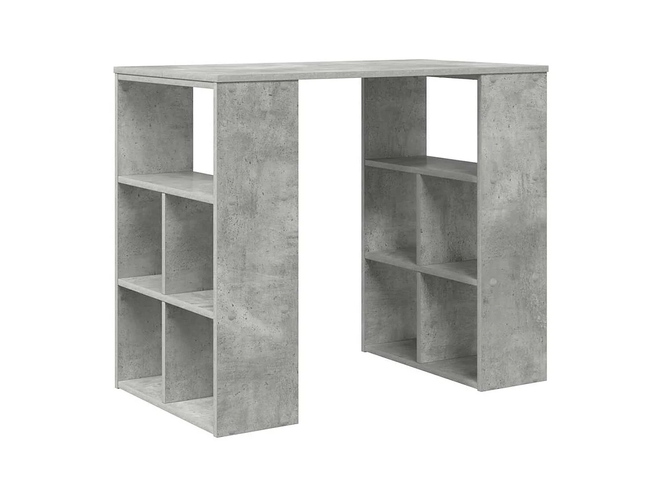 Bureau avec étagère Gris 90 x 50 x 75 cm Bois d'ingénierie