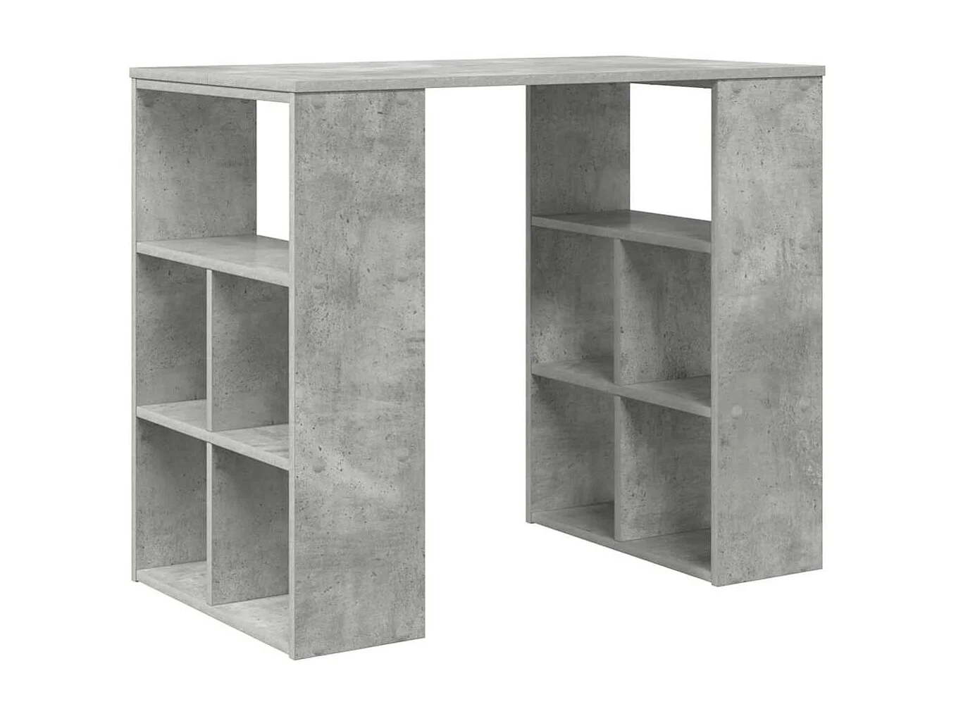 Bureau avec étagère Gris 90 x 50 x 75 cm Bois d'ingénierie