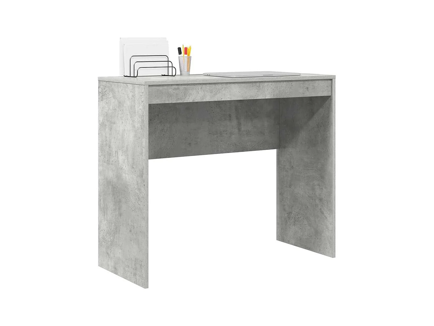 Bureau Gris béton 90 x 40 x 76 cm Bois d'ingénierie