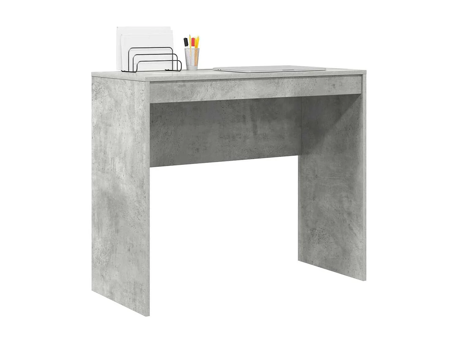 Bureau Gris béton 90 x 40 x 76 cm Bois d'ingénierie