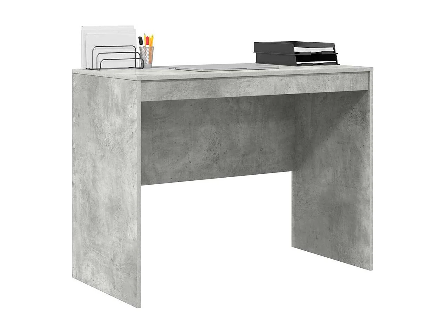 Bureau Gris béton 100 x 50 x 76 cm Bois d'ingénierie