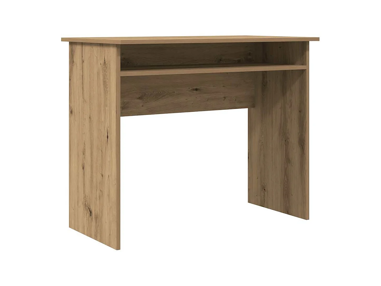Bureau chêne artisanal 90x50x74 cm bois d'ingénierie
