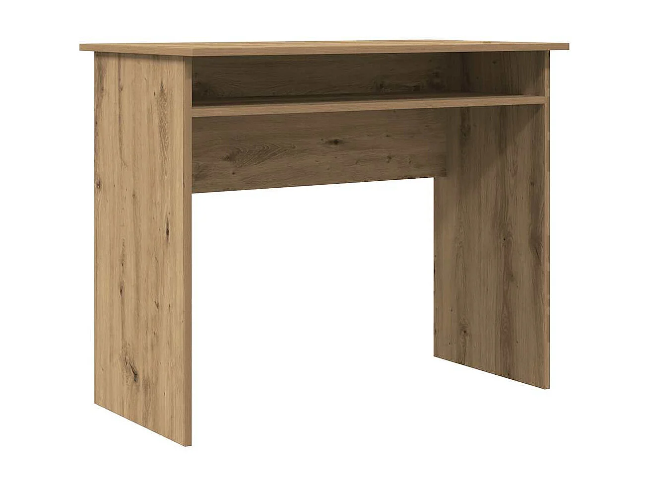 Bureau chêne artisanal 90x50x74 cm bois d'ingénierie