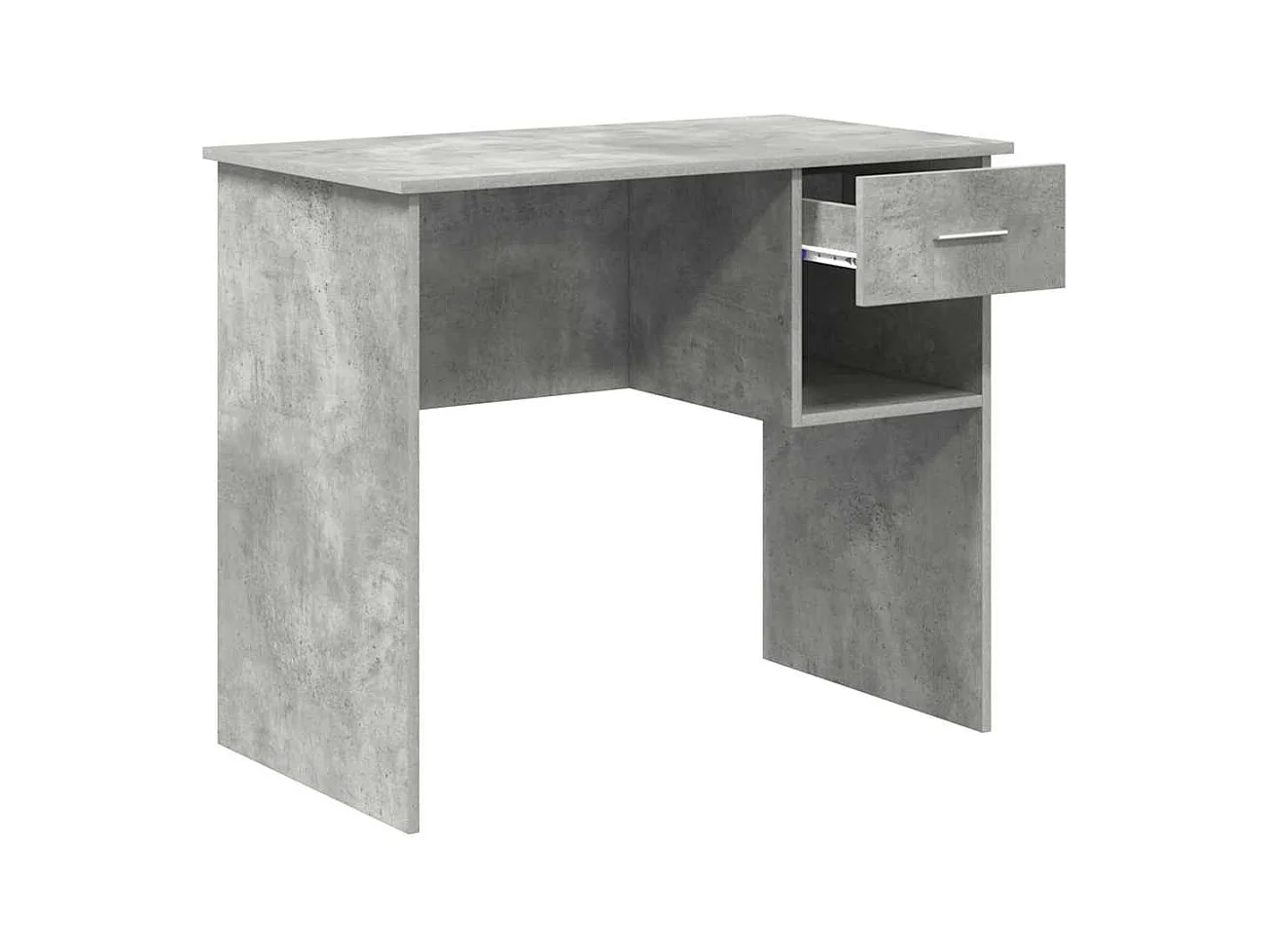 Bureau Gris béton 90 x 49.5 x 75 cm Bois d'ingénierie