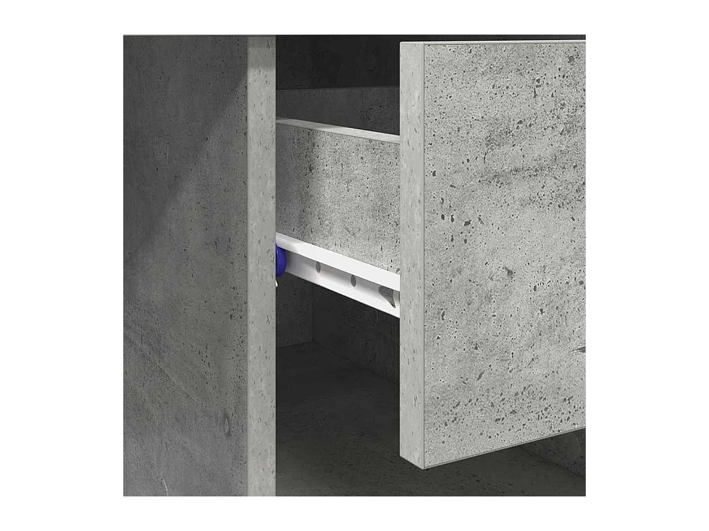 Bureau Gris béton 90 x 49.5 x 75 cm Bois d'ingénierie