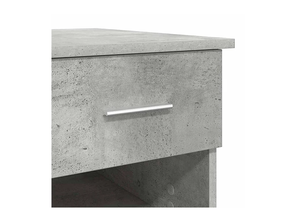 Bureau Gris béton 90 x 49.5 x 75 cm Bois d'ingénierie