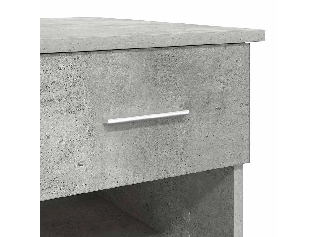 Bureau Gris béton 90 x 49.5 x 75 cm Bois d'ingénierie