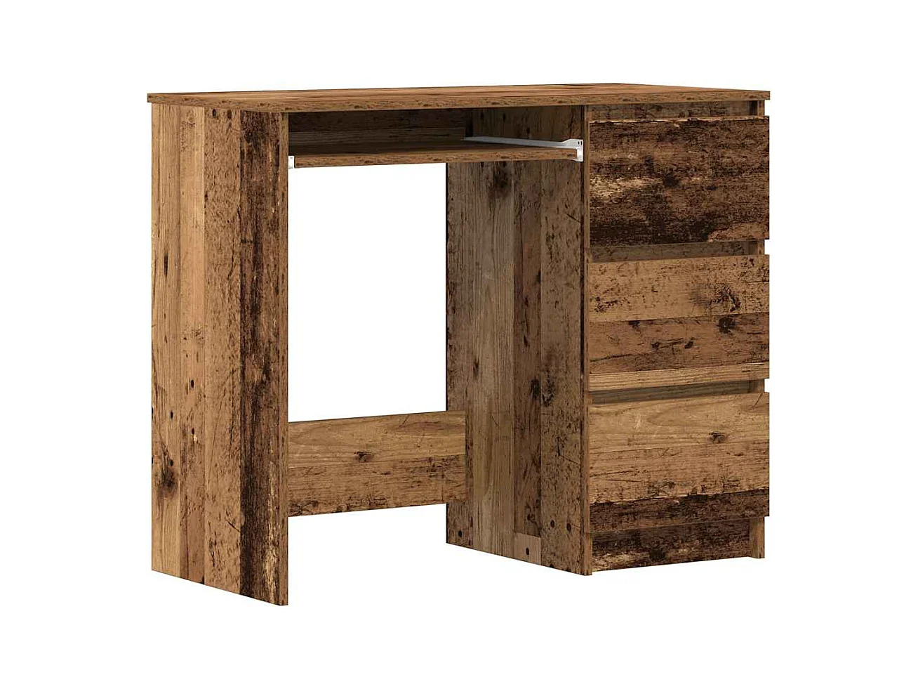 Bureau vieux bois 90x45x76 cm bois d'ingénierie