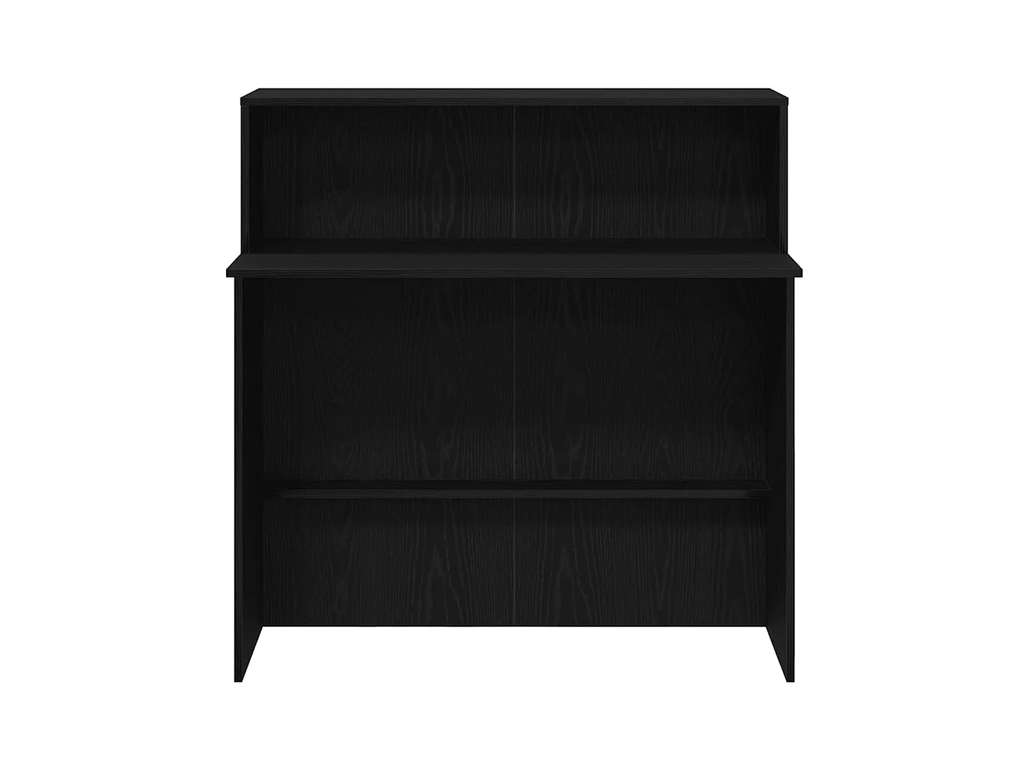 Bureau de réception noir 100x50x103,5 cm bois d'ingénierie