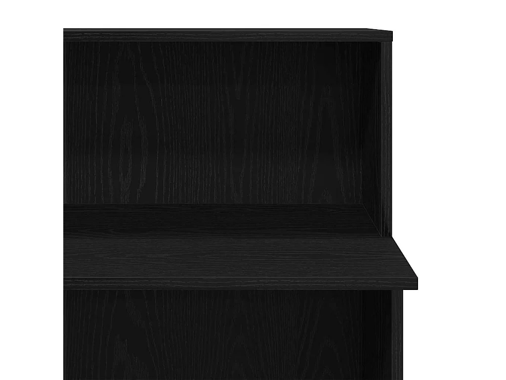 Bureau de réception noir 100x50x103,5 cm bois d'ingénierie