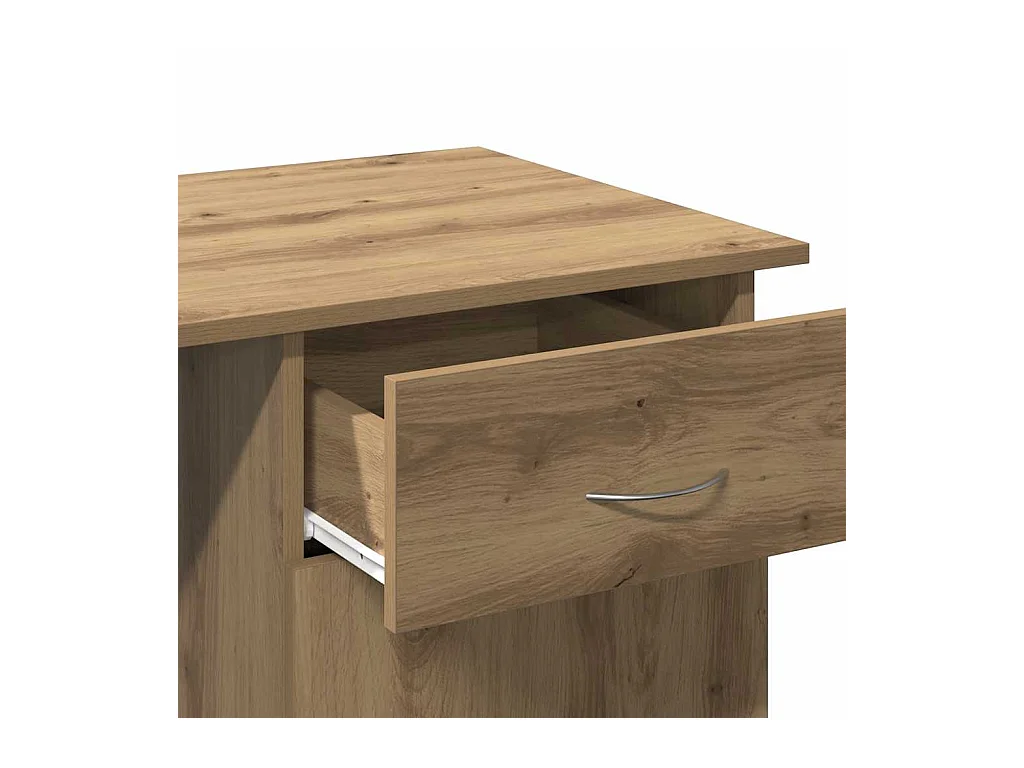 Bureau chêne artisanal 100x50x76 cm bois d'ingénierie