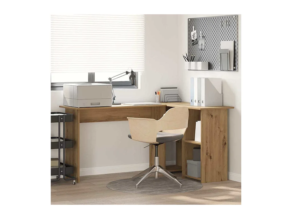 Bureau chêne artisanal 142 x 102 x 73 cm Bois d'ingénierie