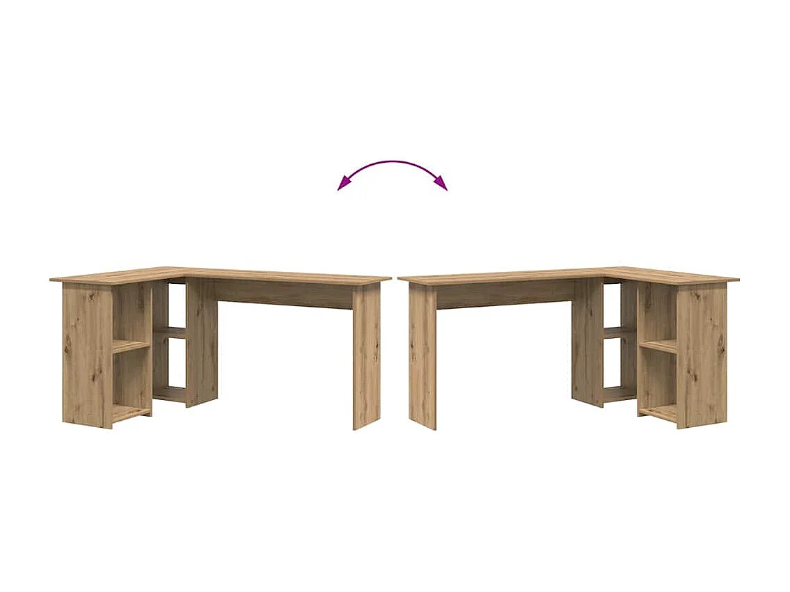 Bureau chêne artisanal 142 x 102 x 73 cm Bois d'ingénierie