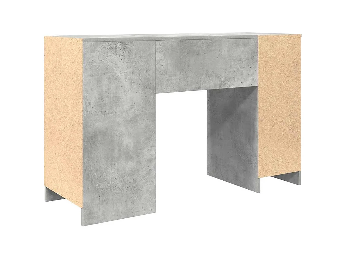 Bureau gris béton 120x42x76 cm bois d'ingénierie