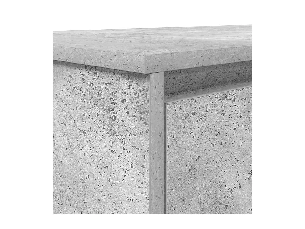 Bureau gris béton 120x42x76 cm bois d'ingénierie