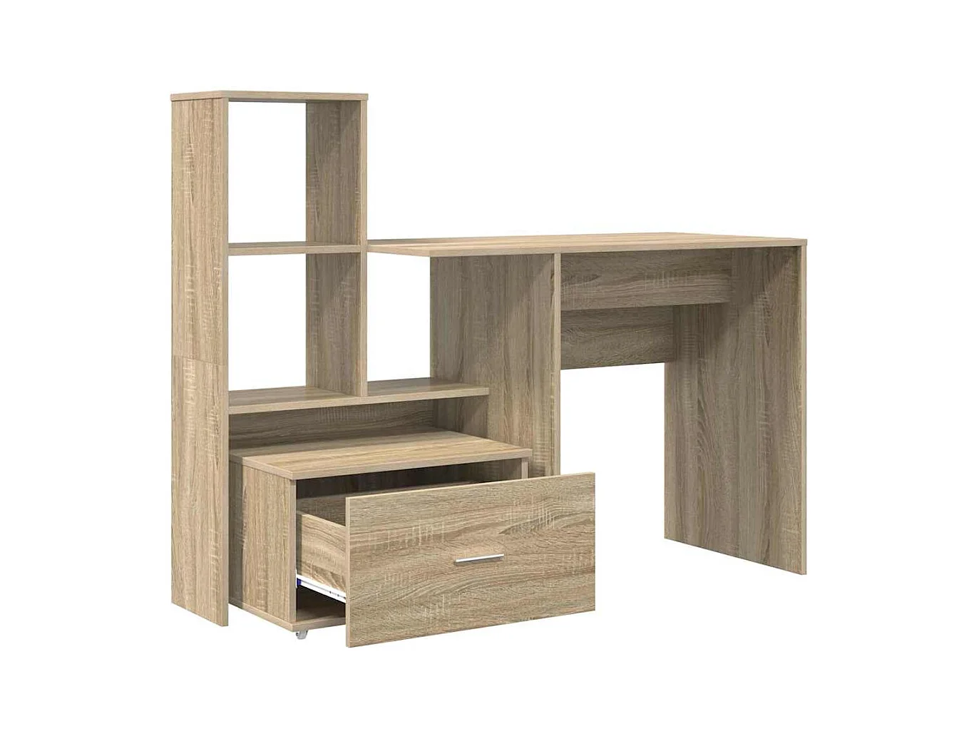 Bureau Chêne sonoma 131,5 x 50 x 106,5 cm Bois d'ingénierie