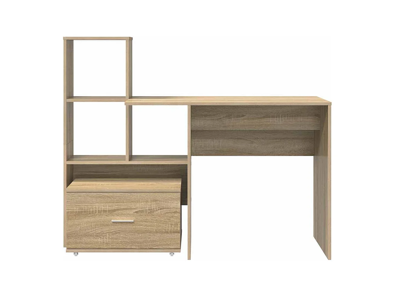 Bureau Chêne sonoma 131,5 x 50 x 106,5 cm Bois d'ingénierie