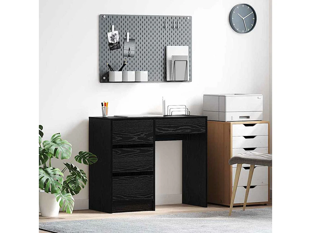 Bureau Chêne noir 90 x 37,5 x 75 cm Bois d'ingénierie