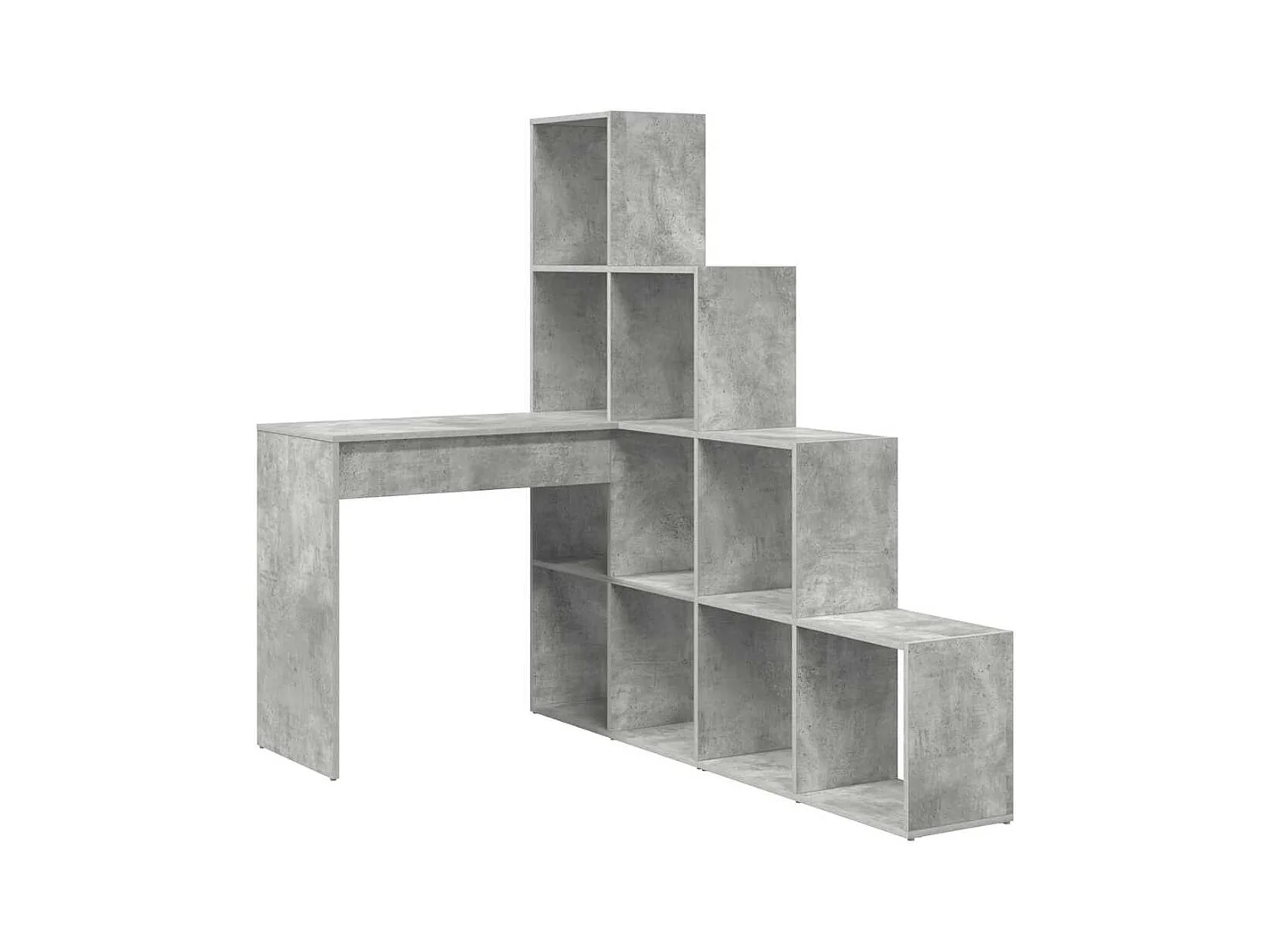 Escritorio de Esquina Gris hormigón 101.5 x 149.5 x 149.5 cm