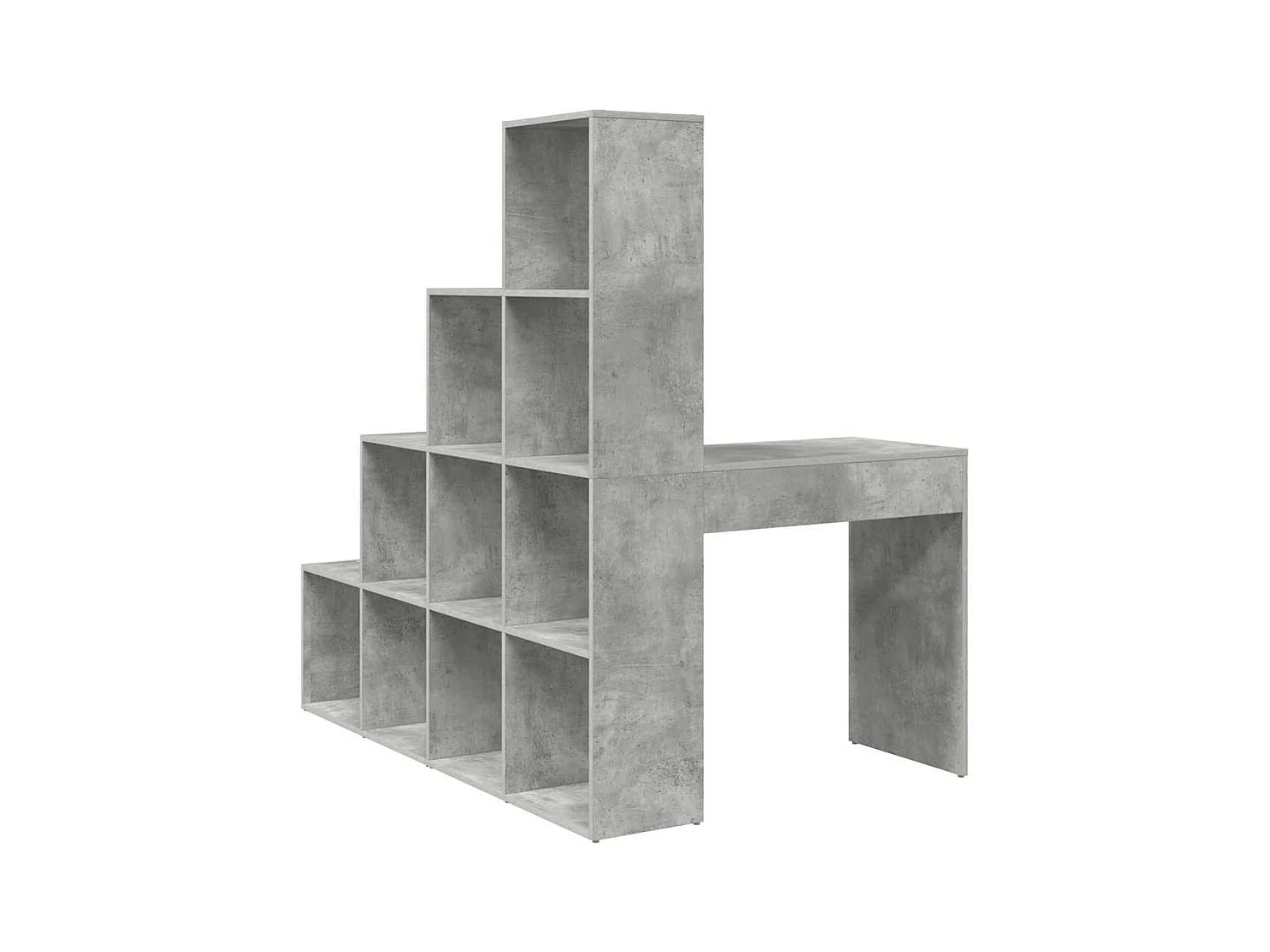 Escritorio de Esquina Gris hormigón 101.5 x 149.5 x 149.5 cm