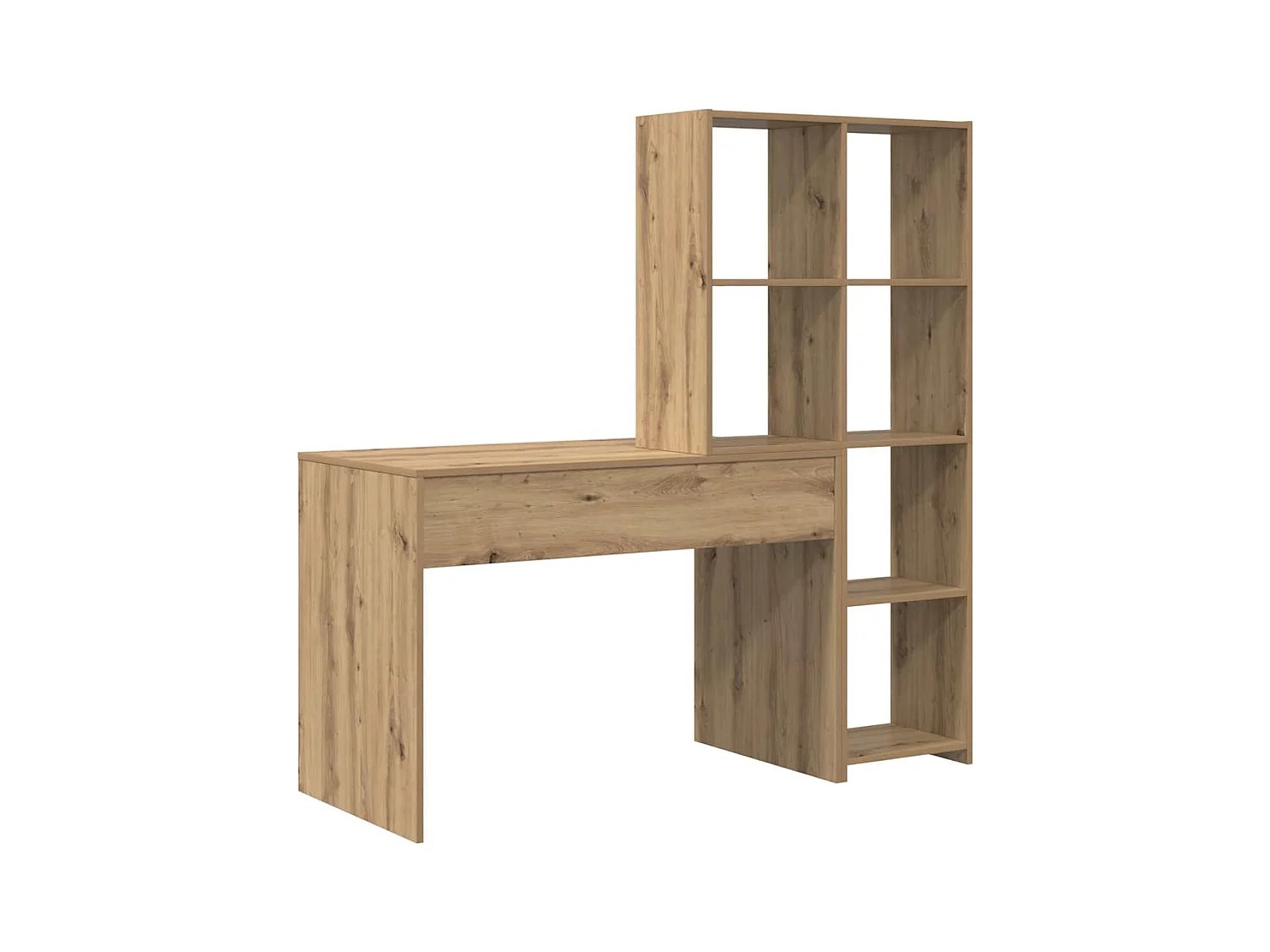 Bureau chêne artisanal 138.5 x 55 x 143 cm Bois d'ingénierie