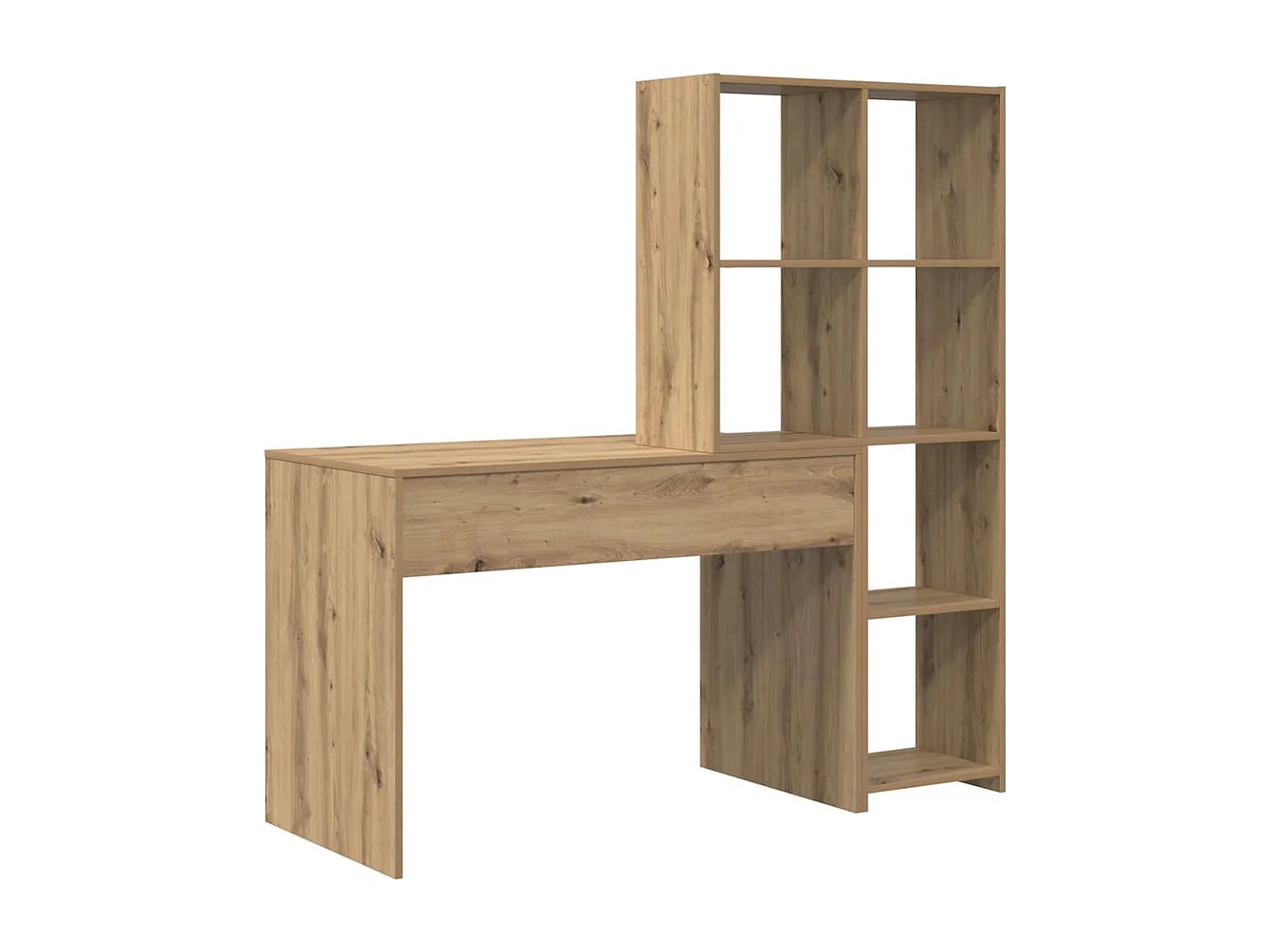 Bureau chêne artisanal 138.5 x 55 x 143 cm Bois d'ingénierie