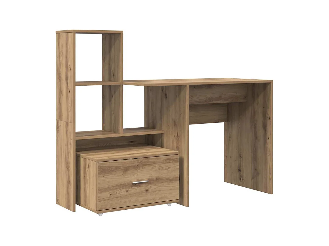 Bureau chêne artisanal 131,5 x 50 x 106,5 cm Bois d'ingénierie