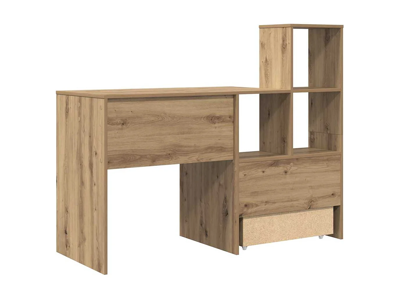 Bureau chêne artisanal 131,5 x 50 x 106,5 cm Bois d'ingénierie