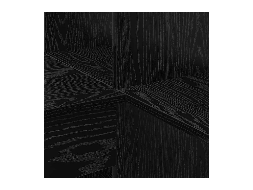 Bureau d'angle avec étagère Chêne noir 101.5 x 149.5 x 149.5 cm