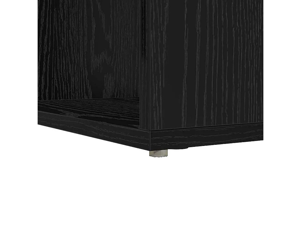 Bureau d'angle avec étagère Chêne noir 101.5 x 149.5 x 149.5 cm