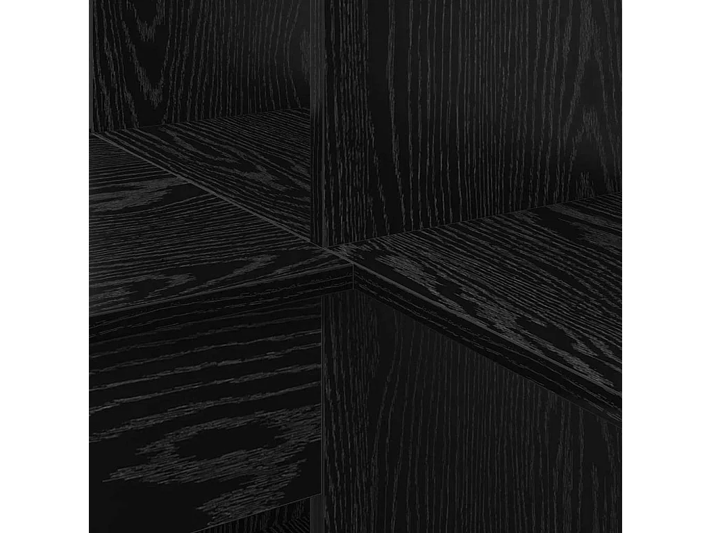 Bureau d'angle avec étagère Chêne noir 101.5 x 149.5 x 149.5 cm