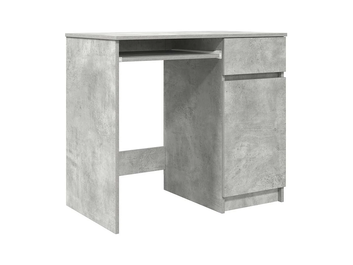 Bureau gris béton 86x49x76 cm bois d'ingénierie