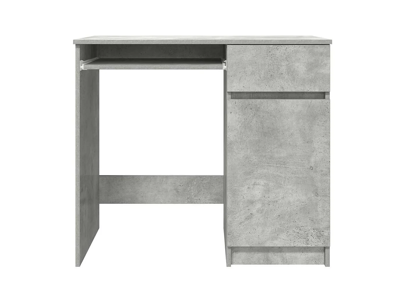 Bureau gris béton 86x49x76 cm bois d'ingénierie