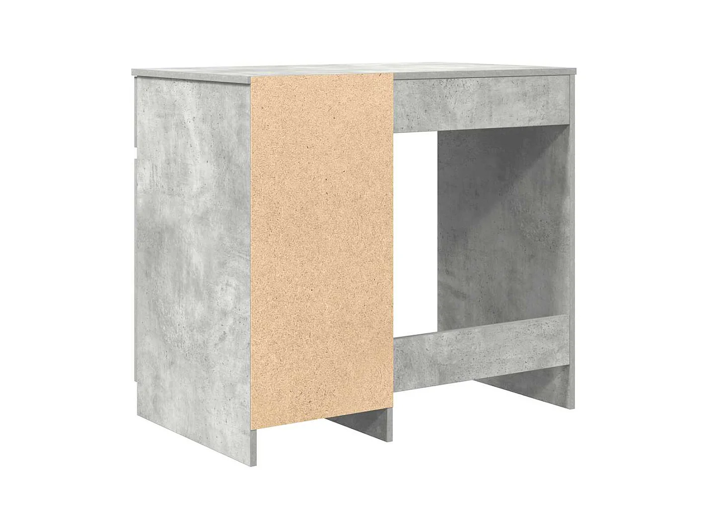 Bureau gris béton 86x49x76 cm bois d'ingénierie