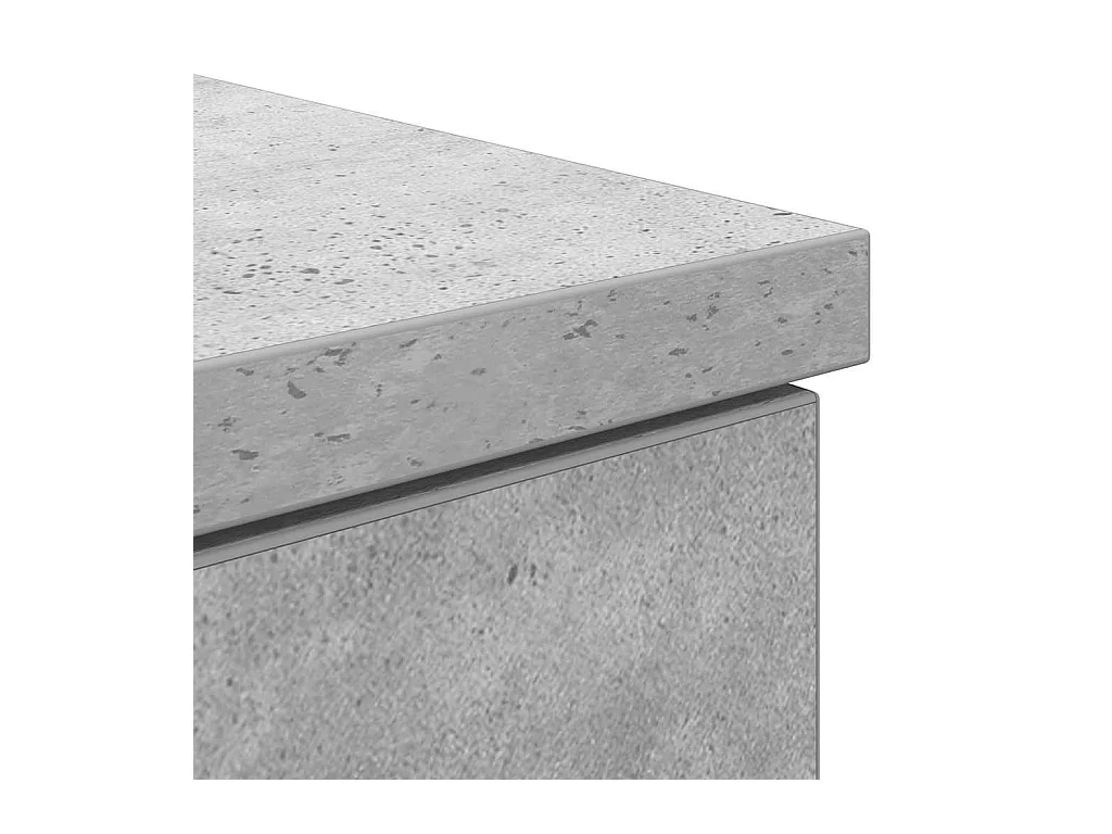 Bureau gris béton 86x49x76 cm bois d'ingénierie