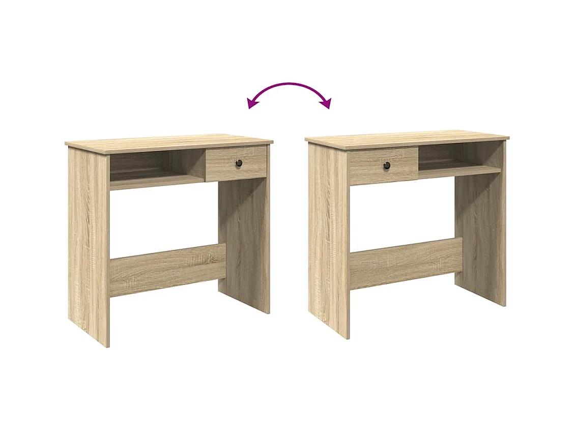 Bureau Chêne Sonoma 80x40x75 cm Aggloméré